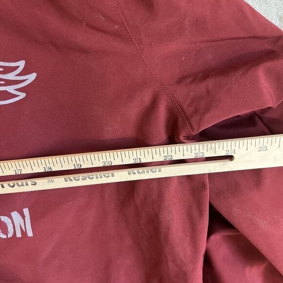 Dixxon Mens Sz L Ground Up Customs Windbreaker Jacket Maroon Snap Front Workwear - Picture 11 of 12